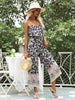 Circyy Women Rompers Sleeveless Boho 2023 Backless Summer Clothe Beach Printing Spaghetti Strap Dresses Ruffled Casual