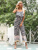 Circyy Women Rompers Sleeveless Boho 2023 Backless Summer Clothe Beach Printing Spaghetti Strap Dresses Ruffled Casual