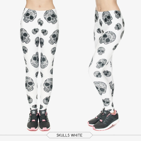 Classic 3D Print Mexican Skull Leggings Women Causal Jeggings Sexy Leggins Tayt Fitness Legging Calzas Mujer Soft Legins Girls