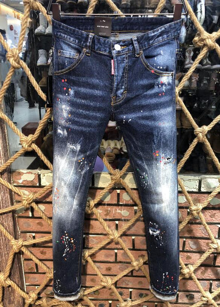 Classic retro casual jeans, men/women street sports motorcycle jeans