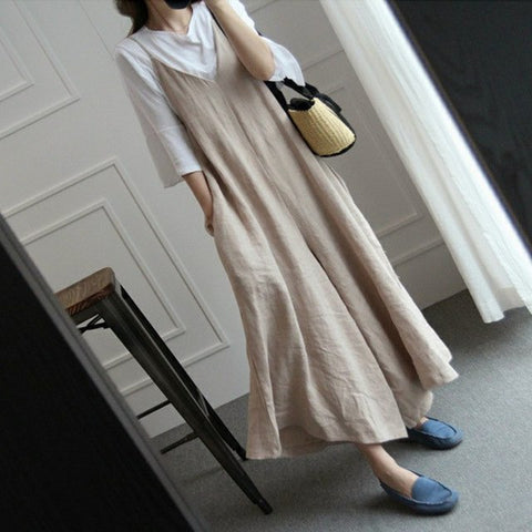 Preppy Style Ladies Rompers Cotton Linen Women Summer Vintage Jumpsuits Mori V-neck Vintage Loose Overalls Playsuits