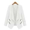 New Fashion Style Summer Winter Blazer Jackets Slim Thin Blue Cardigan Outwear Coats Business Ladies Leisure Blaser Femme