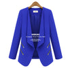 New Fashion Style Summer Winter Blazer Jackets Slim Thin Blue Cardigan Outwear Coats Business Ladies Leisure Blaser Femme