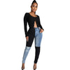 Color Stitching Women Jeans High Waist Zipper Fly Skinny Denim Pants 2022 Autumn Winter Sexy Workout Activewear Casual Trousers