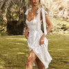 Colysmo Floral Summer Dresses Women Spaghetti Straps Chest Ruched Long A-line Dress Sweet Print Prairie Chic Midi Dress 2022