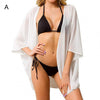 Comfortable  Stylish Fashionable Print Bathing Suit Cardigan All-matched Beach Cardigan Half Sleeve   for Swimming Pool