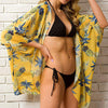 Comfortable  Stylish Fashionable Print Bathing Suit Cardigan All-matched Beach Cardigan Half Sleeve   for Swimming Pool