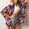 Comfortable  Stylish Fashionable Print Bathing Suit Cardigan All-matched Beach Cardigan Half Sleeve   for Swimming Pool