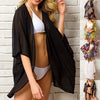 Comfortable  Stylish Fashionable Print Bathing Suit Cardigan All-matched Beach Cardigan Half Sleeve   for Swimming Pool