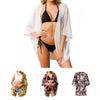 Comfortable  Stylish Fashionable Print Bathing Suit Cardigan All-matched Beach Cardigan Half Sleeve   for Swimming Pool