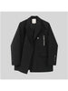 Commute Black Suit Jacket Women's Spring And Autumn Design Casual Loose Thin Plain Long Sleeve Blazer Coat Female