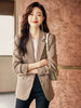 Commute Suit For Women's British Style Striped Blazer Autumn Elegant Casual All-match Quality Full Sleeve OL Coats
