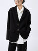 Commute Thin Black Stand Collar Suit Jacket Women Autumn Chinese Design Simple Style Casual Loose Long Sleeve Blazer Coat Female