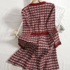 Contrast Color Plaid Sweater Dress Women 2022 Autumn Winter Knitted Dress Ladies A Line V-neck Long Sleeve Jumper Dress Vestidos