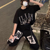 Cool Funny Punk Print Jeans Girl Pants Trousers Harajuku High Street Denim Bagge Autumn Korean Boyfriend Jeans Femme