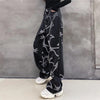 Cool Print Loose Jeans Funny Boyfriend Jean Women Jeans Hip Hip Pants High Waist Cargo Jeans Cool Stright Black Trousers Female