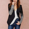 Cool Women Sequined Blazer Coat Jacket Single Buckle Long Sleeve  Suit jacket women	for women's clothing