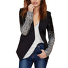 Cool Women Sequined Blazer Coat Jacket Single Buckle Long Sleeve  Suit jacket women	for women's clothing