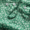 Cool and refreshing, beautiful summer, French slightly sweet temperament, printed V-neck Platycodon grandiflorum skirt, slim