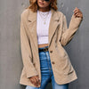 Corduroy Double Breasted Oversized Blazer Jacket Women Loose Office Lady Suit Blazer Coat 2022 Korean Chic Solid Outwear
