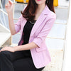 Cotton And Linen Blazer Women Three Quarter Sleeve Blazer And Suits Fashion Plus Size Women'S Outwear Coats And Jackets MA115