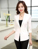 Cotton Linen Plus Size 4XL Small Jackets Suit Women Spring White Blazers Tops Casual 3/4 Quarter Sleeve Work Blaser Feminino