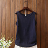 Cotton Linen Tank Tops Women Summer Clothing 2022 New Solid Casual Sleeveless Shirts Female Vintage Vest Top Soft Confort Blusas