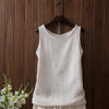 Cotton Linen Tank Tops Women Summer Clothing 2022 New Solid Casual Sleeveless Shirts Female Vintage Vest Top Soft Confort Blusas