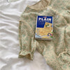 Cotton Night Dress Women Floral Print Sleepwear Lace Nightgown Vintage Nightwear Long Dress Gown Kawaii Single Breasted Shirts