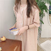 Cotton Night Dress Women Floral Print Sleepwear Lace Nightgown Vintage Nightwear Long Dress Gown Kawaii Single Breasted Shirts