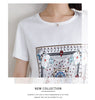 Cotton Women's T-shirt Printing O-neck Tees Casual Loose Short Sleeve Top Female Clothes T Shirt