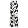 Cow Printed  Oversized Jeans Women Harajuku Streetwear Wide Leg High Waist Mom Straight Baggy Denim Trousers Iamhotty