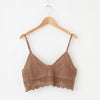 Crochet Cotton Crop Bikini Bra Top Women Summer Festival Beach Hollow Out Hippie Tops