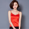 Crop Top Clothes Canotta Donna Estiva Tropical womens tank tops 2022 Silk Women Shirt Camis Sleeveless Blusa Summer Feminina