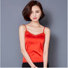 Crop Top Women 2022 Summer Sexy Lace Silk Camis Tank Tops Cropped Sleeveless Blouse fitness Women Shirt Casual debardeur femme
