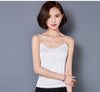 Crop Tops Women Red Cropped Summer Lace Crop Top Sexy Halter Silk Blusa Tank Tops Black White Camis Shirt Vetement Femme