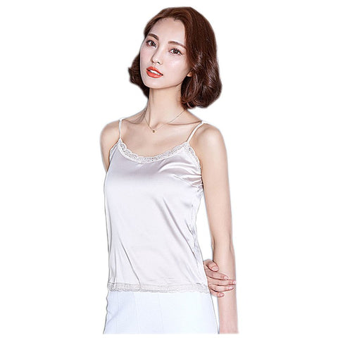 Crop Tops Women Red Cropped Summer Lace Crop Top Sexy Halter Silk Blusa Tank Tops Black White Camis Shirt Vetement Femme