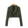 Cropped blazer set elegant vintage 2 piece set women skirt sexy short blazer and skirt set for women skirt and top set