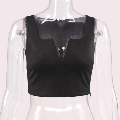 Fashion V neck tank top sexy slim summer crop top short casual 2022 women tops tees camis cropped vest tanks sale