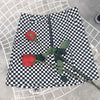 checkerboard high waist skirt 2022 summer sexy mini skirt zipper pockets checkered skirts womens short botto saia