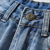 Cthink Good Quality Friend Style Knee Length Jeans Women Hole Casual Split Leg Open Jeans Pant For Woman Stylish Trouser