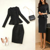 Customize Skyesky women skirt suits office sets women suit business lady workwear long sleeve elegant 2 pieces for work ladies