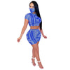 Cutubly Bandana Scarf Print Club Sexy Two Piece Set for Women Hollow Out With Mask Pants Set 2023 Bandage Women 2 Pieces Set