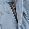 Cyber Y2k Casual Wide Leg Long Front Pockets Light Blue Denim Pants 2022 Baggy Jeans High Waist Loose Pants Streetwear Women