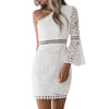 DAIGELO White Sexy Dresses 2022 Women Sexi Lace Off Shoulder Cocktail Party Pencil Short Midi Dress Dresses Female Party Clothes