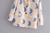 [DEAT] 20021 Spring Tide Coat Long Sleeve Printing Single-breasted V-neck Temperament Loose Women Blazer 13C669