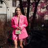 DEAT 2022 Autumn Winter Casual Long Sleeve Loose Double Breasted Clear Color White Blazer Female SK759