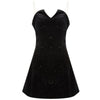 DEAT 2022 Autumn Winter Casual Long Sleeve Sequin Velvet Slim Black Double Breasted Blazer Coat Women SK647