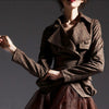 DEAT 2022 Autumn Winter Casual Long Sleeve Waist Lapel Show Thin Tweed Short Coat Blazer Women SK643
