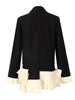 DEAT 2023 Autumn Women's Blazer Notched Collar Full Sleeves Pleated Spliced Double Breasted Suit jacketss Female Top 1DE2034